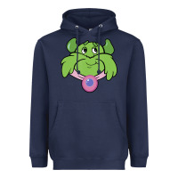 Navy Candy Land Halloween Plumpy Big Face Heavyweight Hoodie - trangStudio