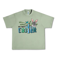 Oil Green My First Easter Bunny Boy Urban Heavy Tee - RanaPortraitStore