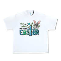 White My First Easter Bunny Boy Urban Heavy Tee - RanaPortraitStore