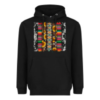 Black cowhıde aztec serape wıth leopard and sunflowers brushstroke Heavyweight Hoodie - Artiststas