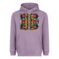 Lavender cowhıde aztec serape wıth leopard and sunflowers brushstroke Heavyweight Hoodie - Artiststas