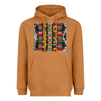 Meerkat cowhıde aztec serape wıth leopard and sunflowers brushstroke Heavyweight Hoodie - Artiststas