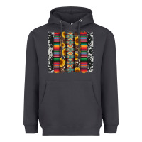 Smoke cowhıde aztec serape wıth leopard and sunflowers brushstroke Heavyweight Hoodie - Artiststas