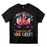 Black i magically survived 100 days Heavy Core Tee - Artiststas