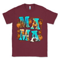 Burgundy Fall Mama Classic Tee - texasbilliewilder