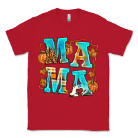 Red Fall Mama Classic Tee - texasbilliewilder