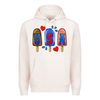 Pale Pink usa popsicles Premium Hoodie - BundleAndBundleShop