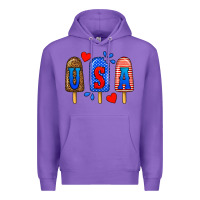 Purple usa popsicles Premium Hoodie - BundleAndBundleShop