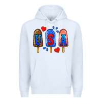 White usa popsicles Premium Hoodie - BundleAndBundleShop