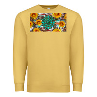 Antique Gold gemtone and sunflowers license plate Premium Sweatshirt - Artiststas