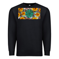 Black gemtone and sunflowers license plate Premium Sweatshirt - Artiststas