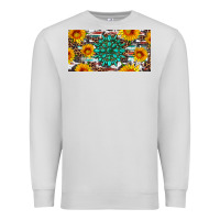Dove Grey gemtone and sunflowers license plate Premium Sweatshirt - Artiststas