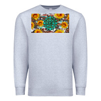 Heather Grey gemtone and sunflowers license plate Premium Sweatshirt - Artiststas