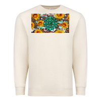Sandshell gemtone and sunflowers license plate Premium Sweatshirt - Artiststas