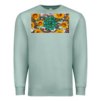 Seafoam gemtone and sunflowers license plate Premium Sweatshirt - Artiststas