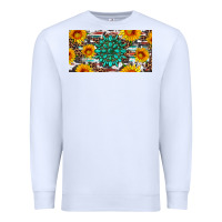 White gemtone and sunflowers license plate Premium Sweatshirt - Artiststas