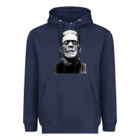 Navy Classic Halloween Monster Horror Movie Frankenstein Monster Heavyweight Hoodie - trangStudio