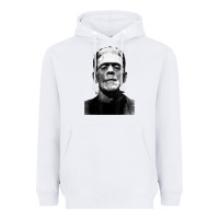 White Classic Halloween Monster Horror Movie Frankenstein Monster Heavyweight Hoodie - trangStudio
