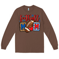 Chestnut Football mom red and blue team color mother's day Long Sleeve Tee - HowdyJamesFarm