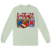 Matcha Football mom red and blue team color mother's day Long Sleeve Tee - HowdyJamesFarm