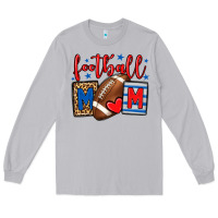 Moon Dust Football mom red and blue team color mother's day Long Sleeve Tee - HowdyJamesFarm