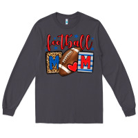 Smoke Football mom red and blue team color mother's day Long Sleeve Tee - HowdyJamesFarm