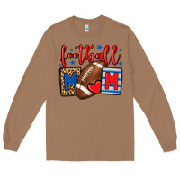 Football Mom Red And Blue Team Color Mother's Day Long Sleeve Tee | Teevron