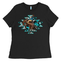 Black western cowboy Ladies Tee - RanaPortraitStore