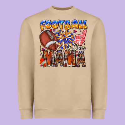 Football Mama Heavyweight Sweatshirt Designed By Cowhidedigitalart