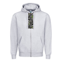 Heather Grey zebra Zipper Hoodie - LillyAllenDesigns