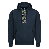 Navy zebra Zipper Hoodie - LillyAllenDesigns