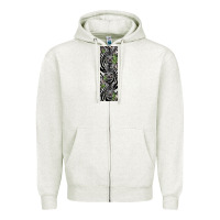 Oatmeal Heather zebra Zipper Hoodie - LillyAllenDesigns