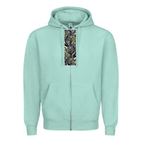 Seafoam zebra Zipper Hoodie - LillyAllenDesigns