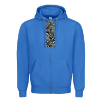 True Royal zebra Zipper Hoodie - LillyAllenDesigns