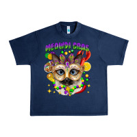 Navy meowdi gras mardi gras cat Urban Heavy Tee - CowGirlArtShop