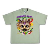 Oil Green meowdi gras mardi gras cat Urban Heavy Tee - CowGirlArtShop