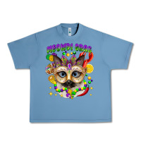 Pebble Blue meowdi gras mardi gras cat Urban Heavy Tee - CowGirlArtShop