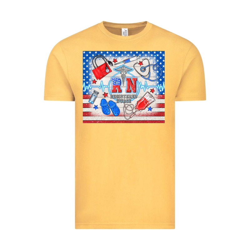 American Memorial Day Rn Registered Nurse Vintage Tee by TumblerDesignByShophia | Teevron