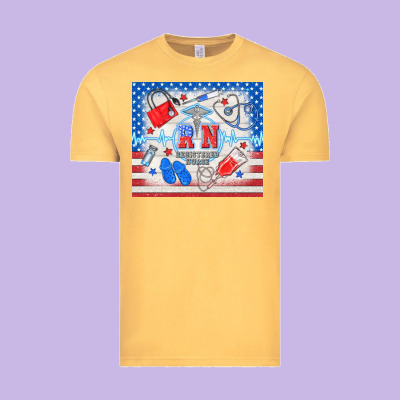 American Memorial Day Rn Registered Nurse Vintage Tee Designed By Tumblerdesignbyshophia