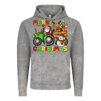 Cloud Rock merry christmas crew tractor Vintage Hoodie - CowGirlArtShop