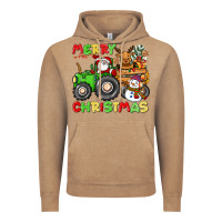 Vintage Coffee merry christmas crew tractor Vintage Hoodie - CowGirlArtShop