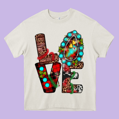 Christmas Love Heavy Core Tee Designed By Jahusdesignshop