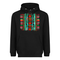 Black serape aztec leopard and turquoise glitter with gemstone brushstroke Heavyweight Hoodie - Artiststas