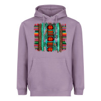 Lavender serape aztec leopard and turquoise glitter with gemstone brushstroke Heavyweight Hoodie - Artiststas