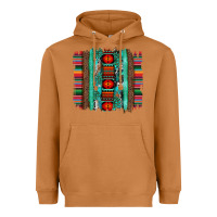 Meerkat serape aztec leopard and turquoise glitter with gemstone brushstroke Heavyweight Hoodie - Artiststas