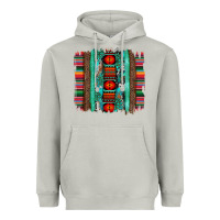 Moon Dust serape aztec leopard and turquoise glitter with gemstone brushstroke Heavyweight Hoodie - Artiststas