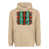 Mushroom serape aztec leopard and turquoise glitter with gemstone brushstroke Heavyweight Hoodie - Artiststas