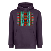 Plum serape aztec leopard and turquoise glitter with gemstone brushstroke Heavyweight Hoodie - Artiststas