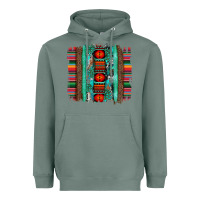 Sage serape aztec leopard and turquoise glitter with gemstone brushstroke Heavyweight Hoodie - Artiststas