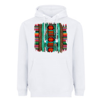 White serape aztec leopard and turquoise glitter with gemstone brushstroke Heavyweight Hoodie - Artiststas